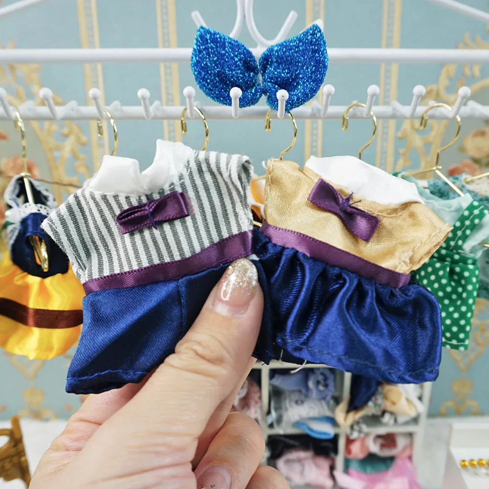 Dress Dollhouse Accessories 1:12 Forest Animal Family Clothes Fashion Daily Wear Casual Outfits Vest Shirt Skirt Pants  for Doll