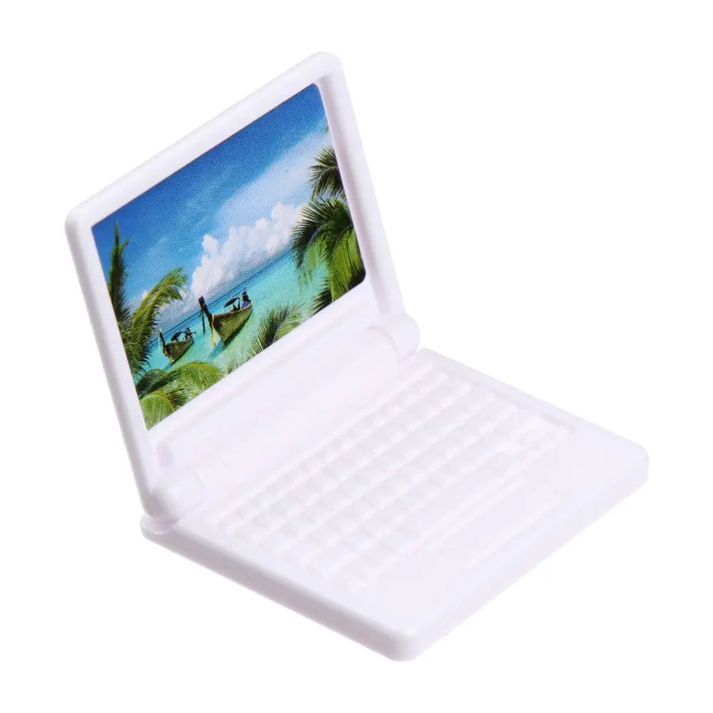 Dollhouse Miniature Modern Computer Foldable For Children Toy Furniture for Dolls Laptop Doll House Decoration Accessories