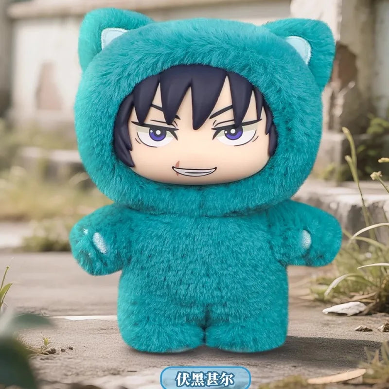 BANDAI Jujutsu Kaisen Battle V2 Cat Paradise Party Series Blind Box Cute Plush Doll Pendant Anime Periphery Surprise Gift