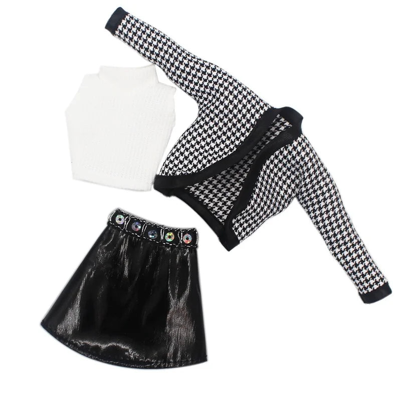 1 Set 1/6 Doll Pants Clothes Party Dress Doll Accessories Fashion Casual Suit Clothes for 30cm Barbies Doll