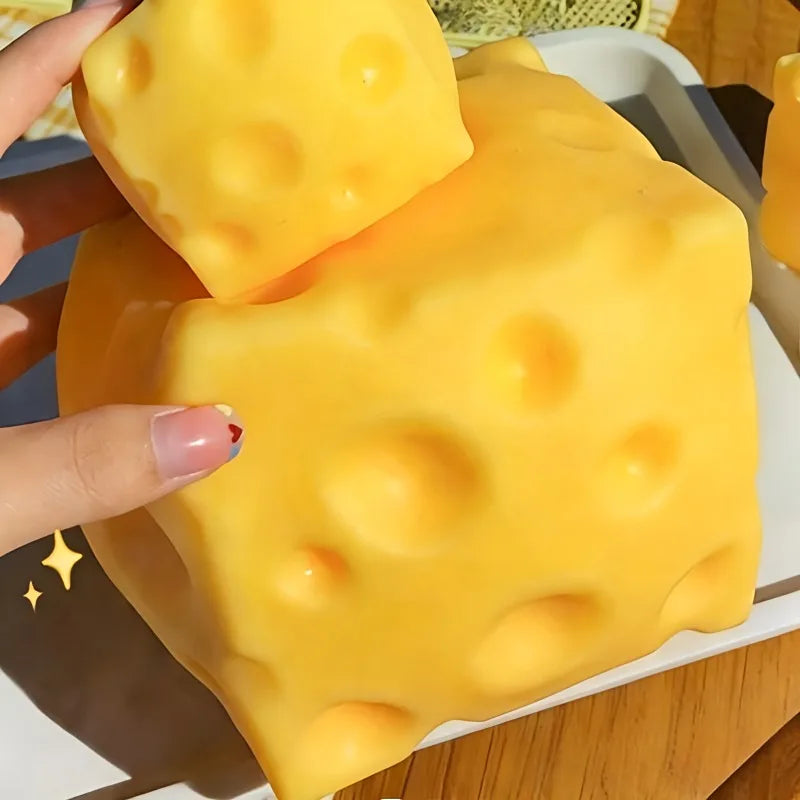 1PC Giant Cheese Squeeze Toy Extra Large Size Cheese Squishy Fidget Toys Slow Rebound Shapeable Venting Ball for Adults Gifts