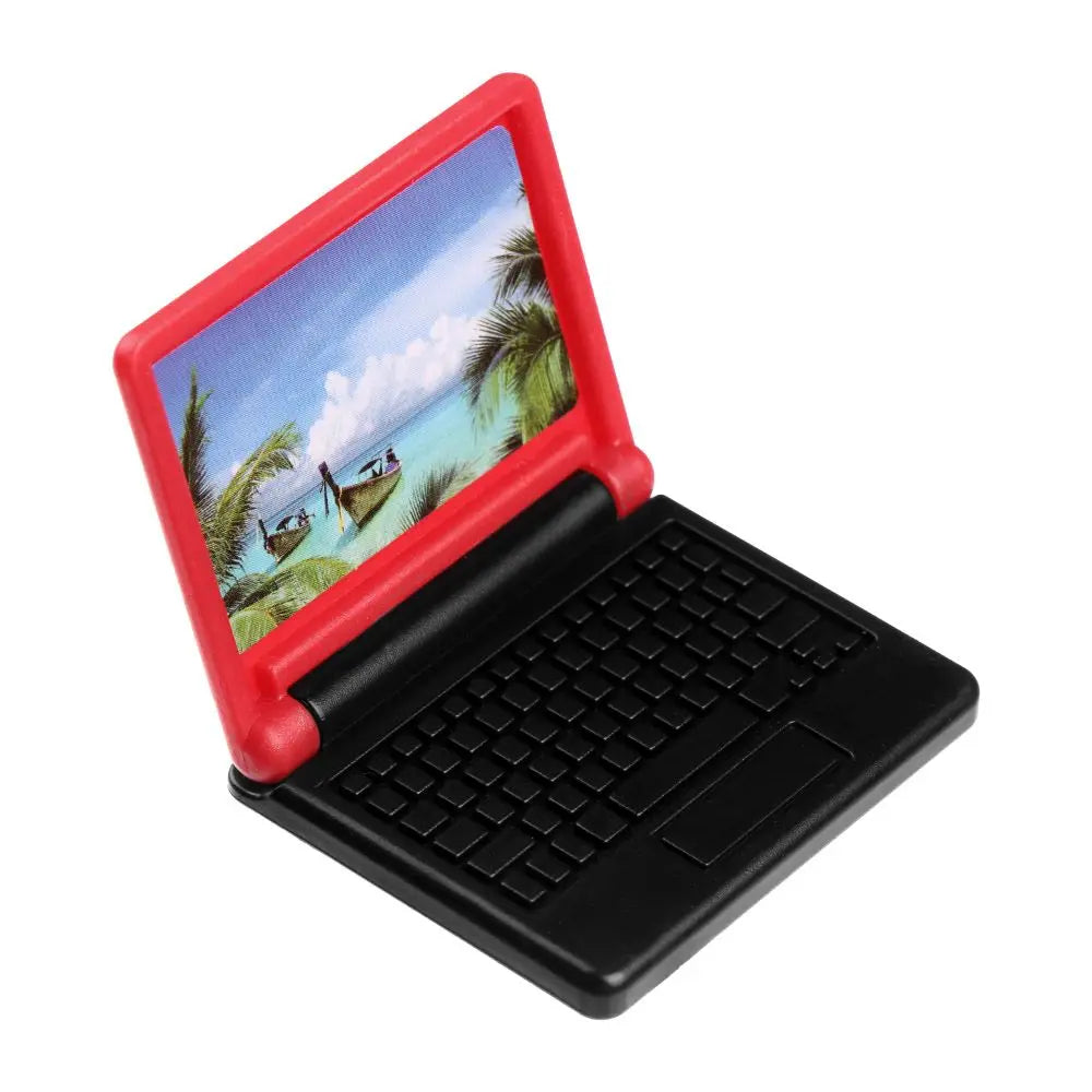 Dollhouse Miniature Modern Computer Foldable For Children Toy Furniture for Dolls Laptop Doll House Decoration Accessories