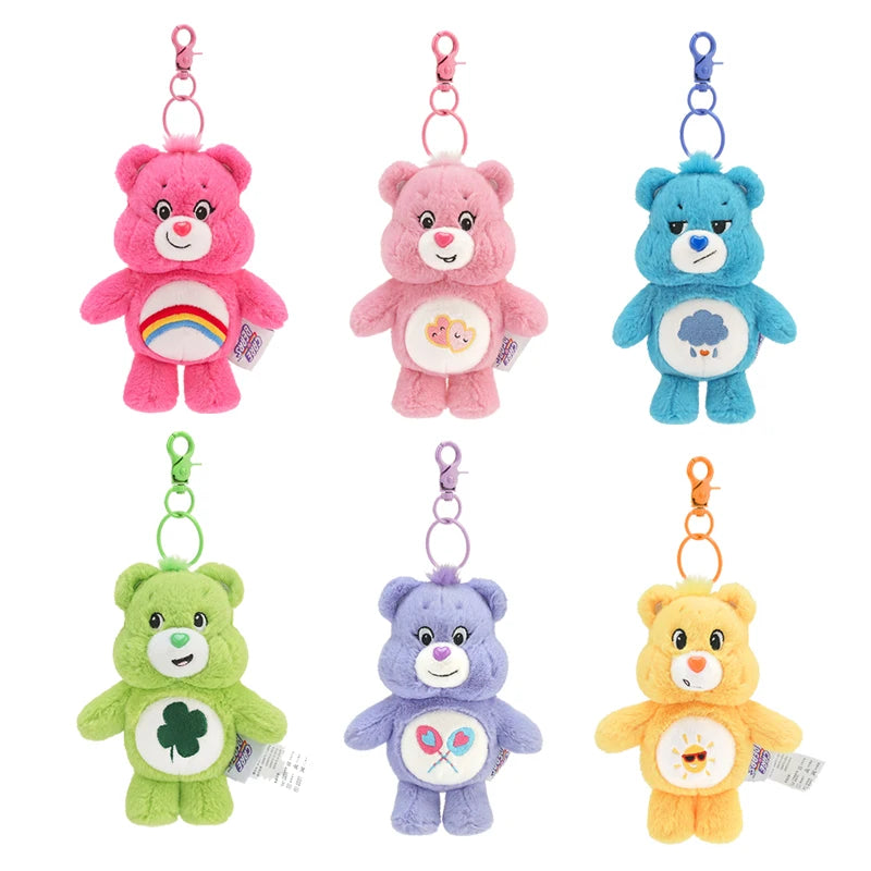 Care Bears Plush Kawaii Carebears Rainbown Bear Plush Anime Hobby Toy Keychain Bag with Sound Dolls Christmas Birthday Gifts