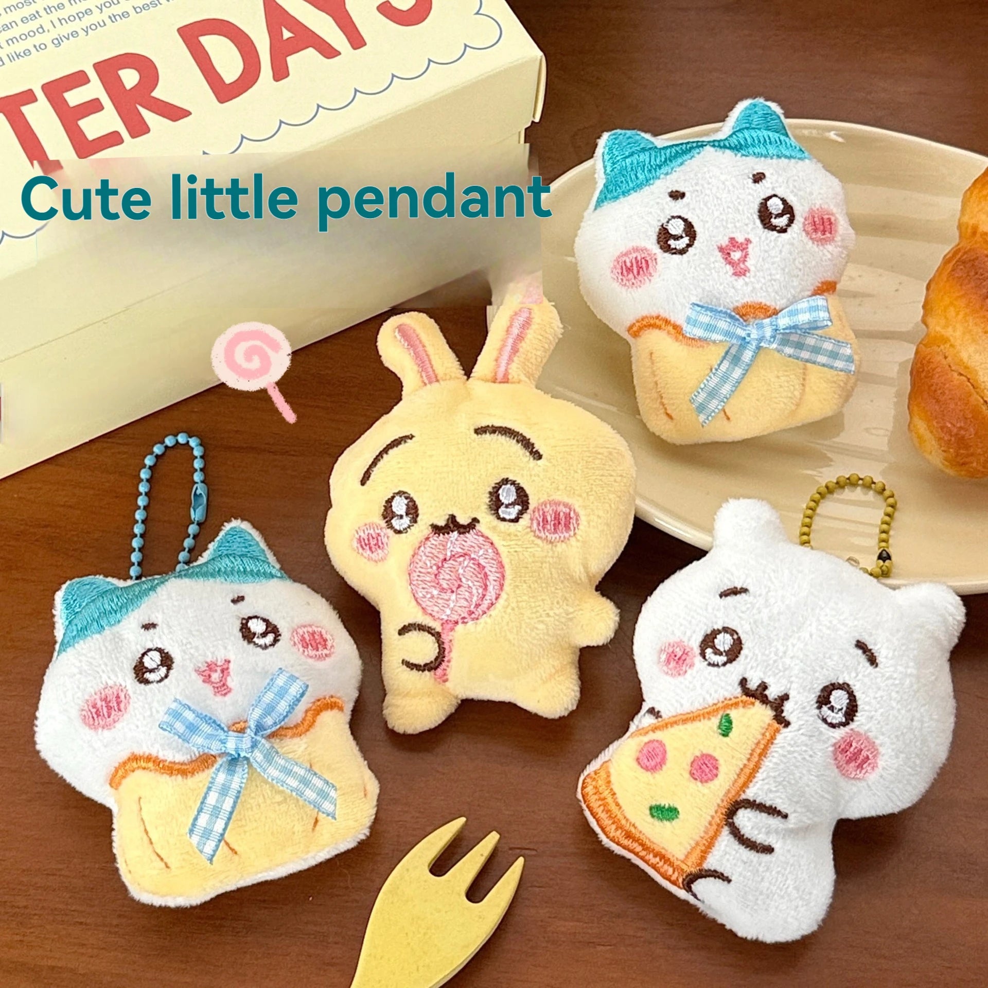 1/3 Pcs Chiikawa Cute Plush Cartoon Doll Pendant Brooch Backpack Keychain Decoration Pendant