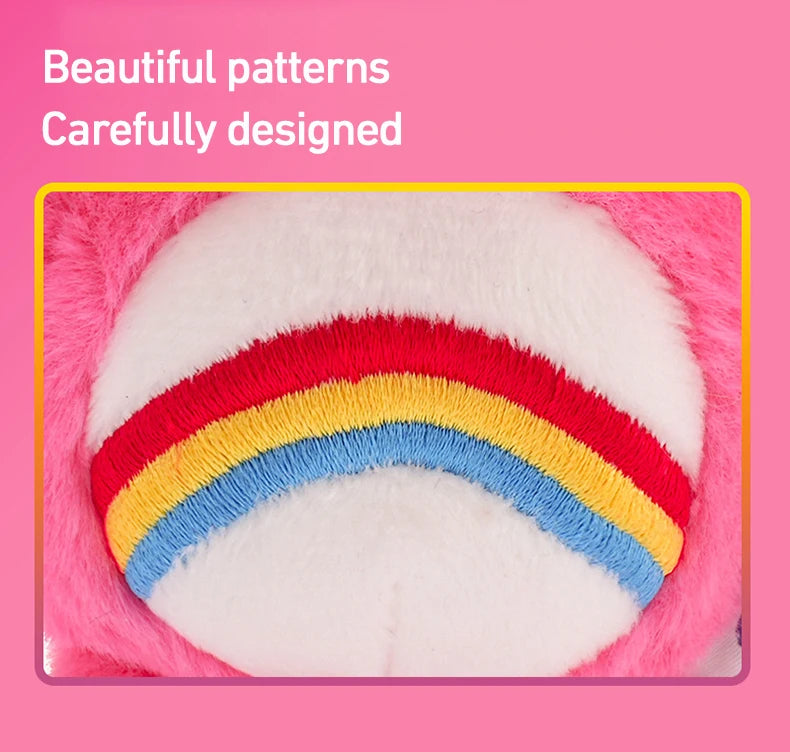 Care Bears Plush Kawaii Carebears Rainbown Bear Plush Anime Hobby Toy Keychain Bag with Sound Dolls Christmas Birthday Gifts