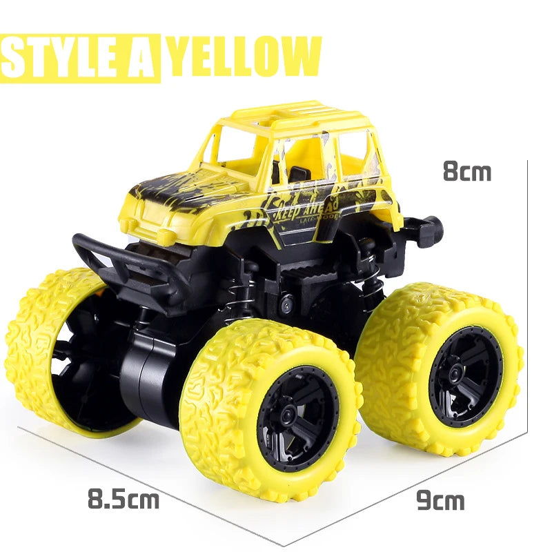 Pull Back Toy Car  Inertial Rotation Car Four-wheel Drive Off-road Vehicle SUV Racing Power Car Children's Toy CarGift