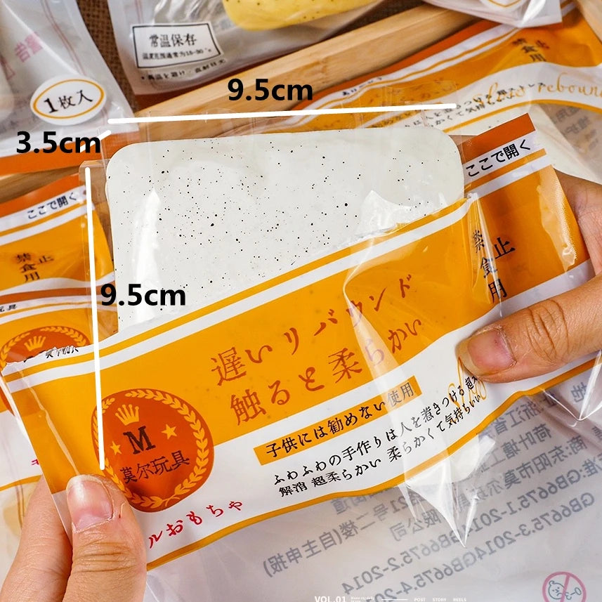Soft Slow Rising Toast Squishy Stress Relief Fidget Toys Sticky Toast Squishy Squeeze Toys Sensory Fidget Toy for Adults