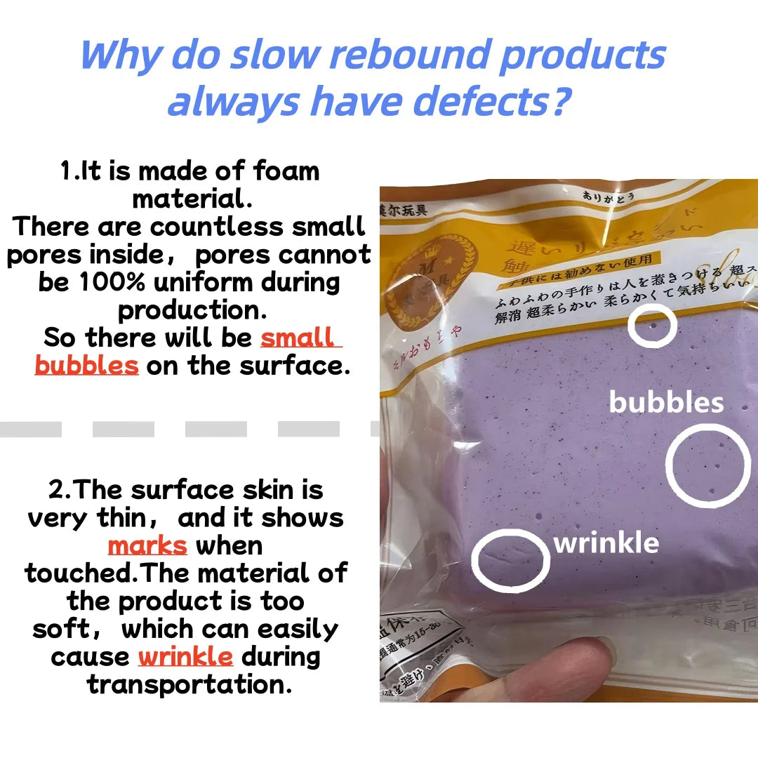 Soft Slow Rising Toast Squishy Stress Relief Fidget Toys Sticky Toast Squishy Squeeze Toys Sensory Fidget Toy for Adults
