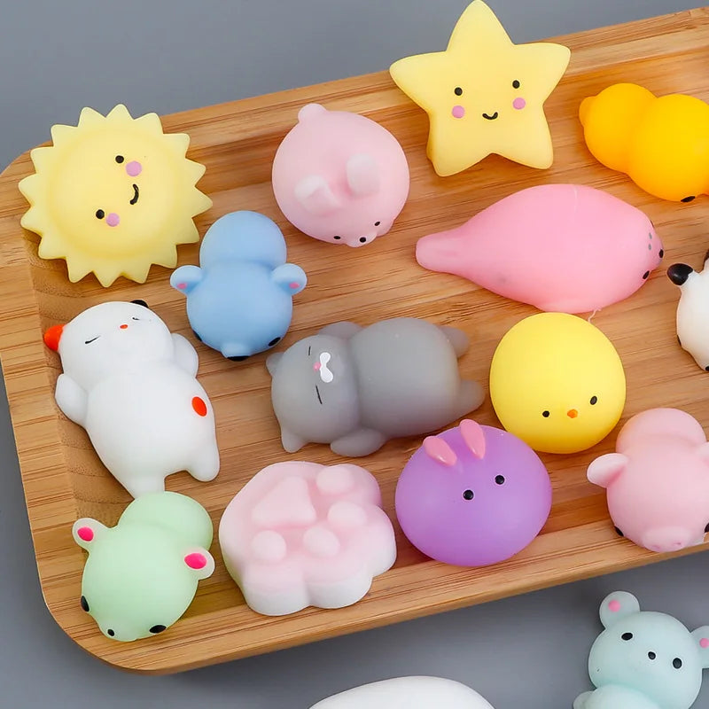 50-5PCS Mochi Squishies Kawaii Anima Squishy Toys For  Antistress Ball Squeeze Party Favors Stress Relief Toys For Birthday