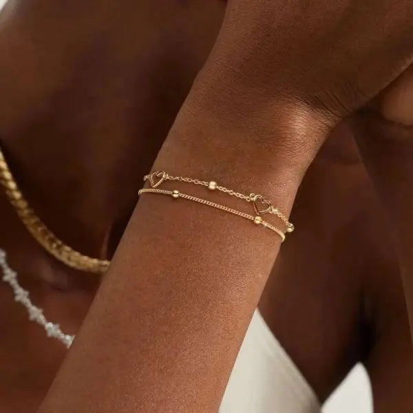 Sparkling Cherry Blossoms Butterfly Bracelet Women's Fashion Temperament Wave Moon Flower Adjustable Bracelet Wedding Jewelry