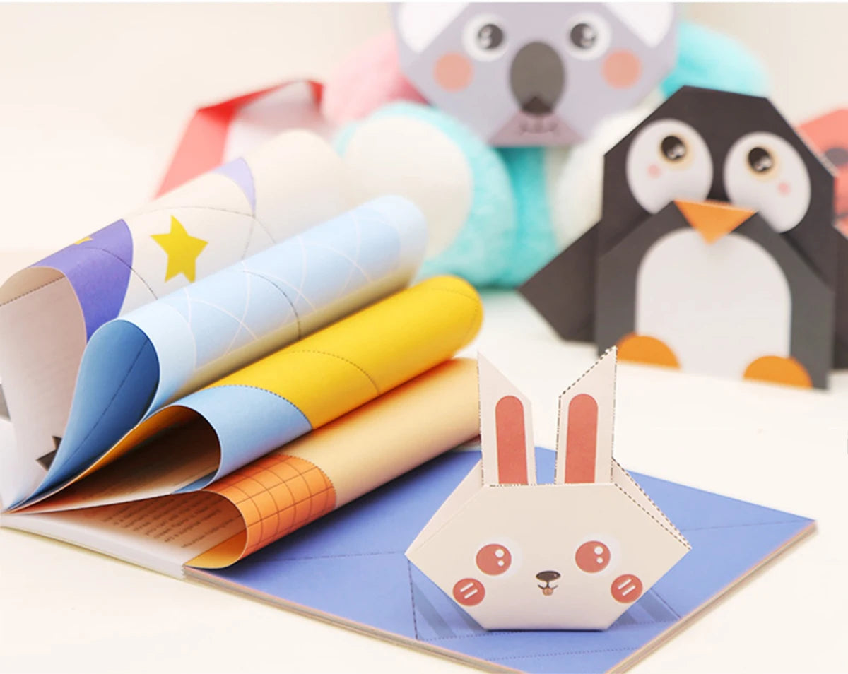 Origami Kit 30/96 Sheets Origami Paper Craft Guiding Book DIY Art Craft Projects Supplies for Beginners Children Kids Boys Girls