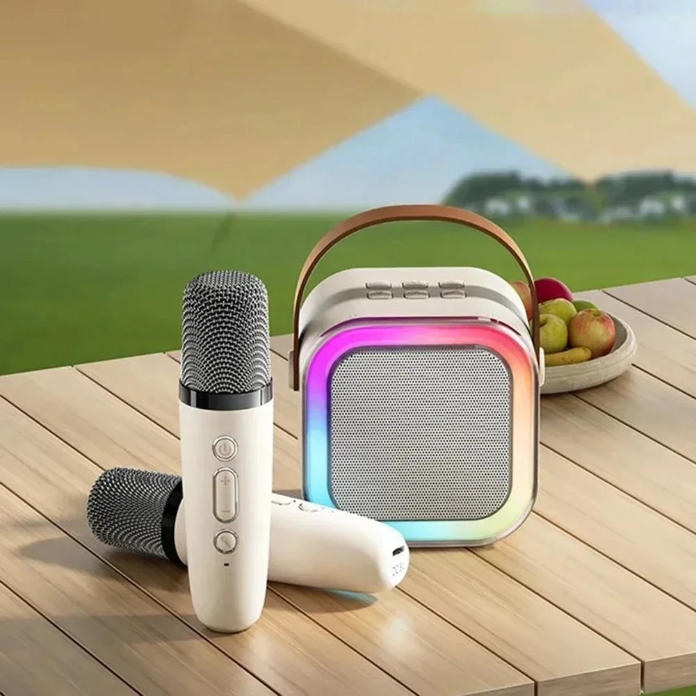 Karaoke Wireless Portable Bluetooth Speaker With Microphone Machine Mini Lamp Caixa De Som Sound Box Music Small Blootooth Mp3
