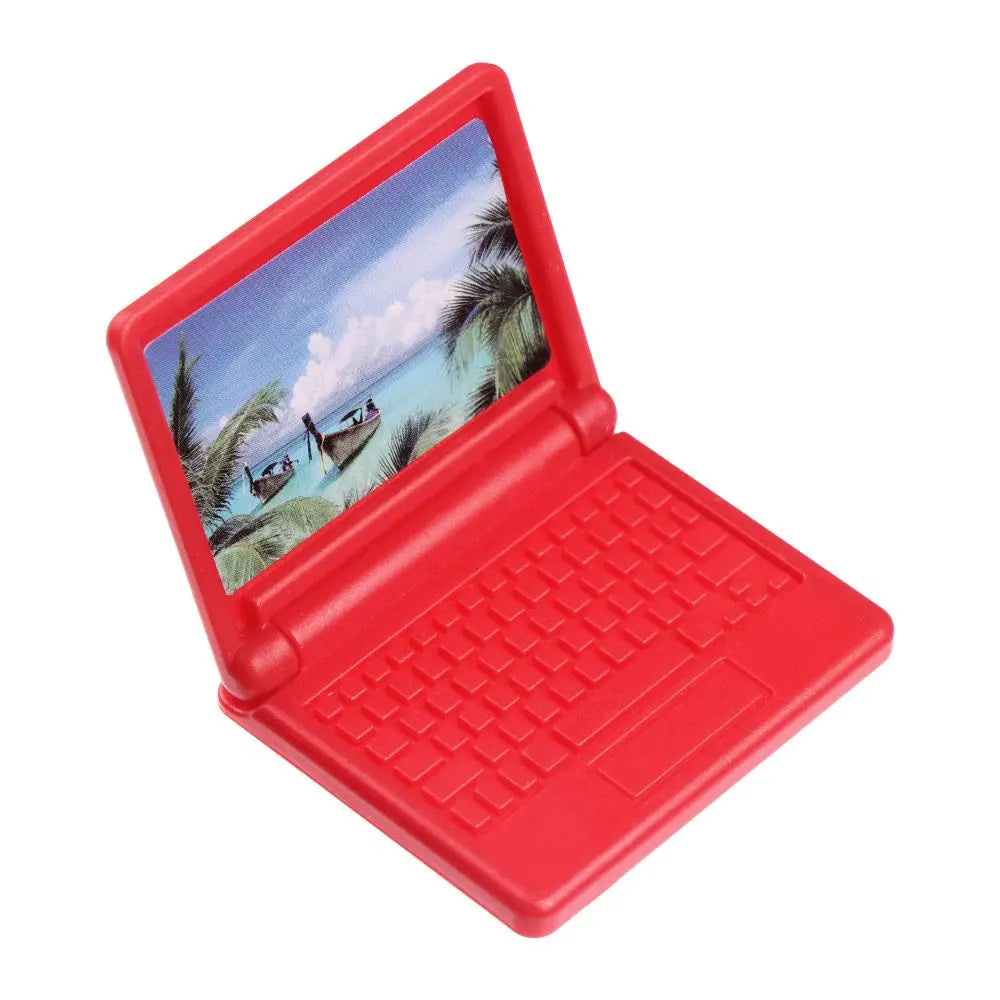 Dollhouse Miniature Modern Computer Foldable For Children Toy Furniture for Dolls Laptop Doll House Decoration Accessories