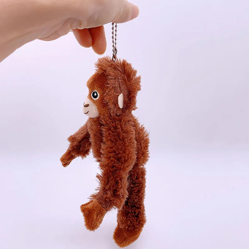 20cm Cute Little Monkey Pendant Plush Doll Animal Hanging Plushies Doll Bag Pendant Soft Stuffed Backpack Keychain Plush Dolls