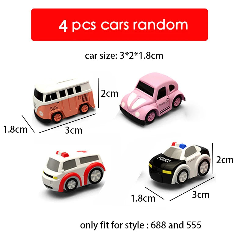 Racing Rail Car Model Educational Toys Children Track Adventure Game Brain Mechanical Interactive Train Animals Space Rocket Toy